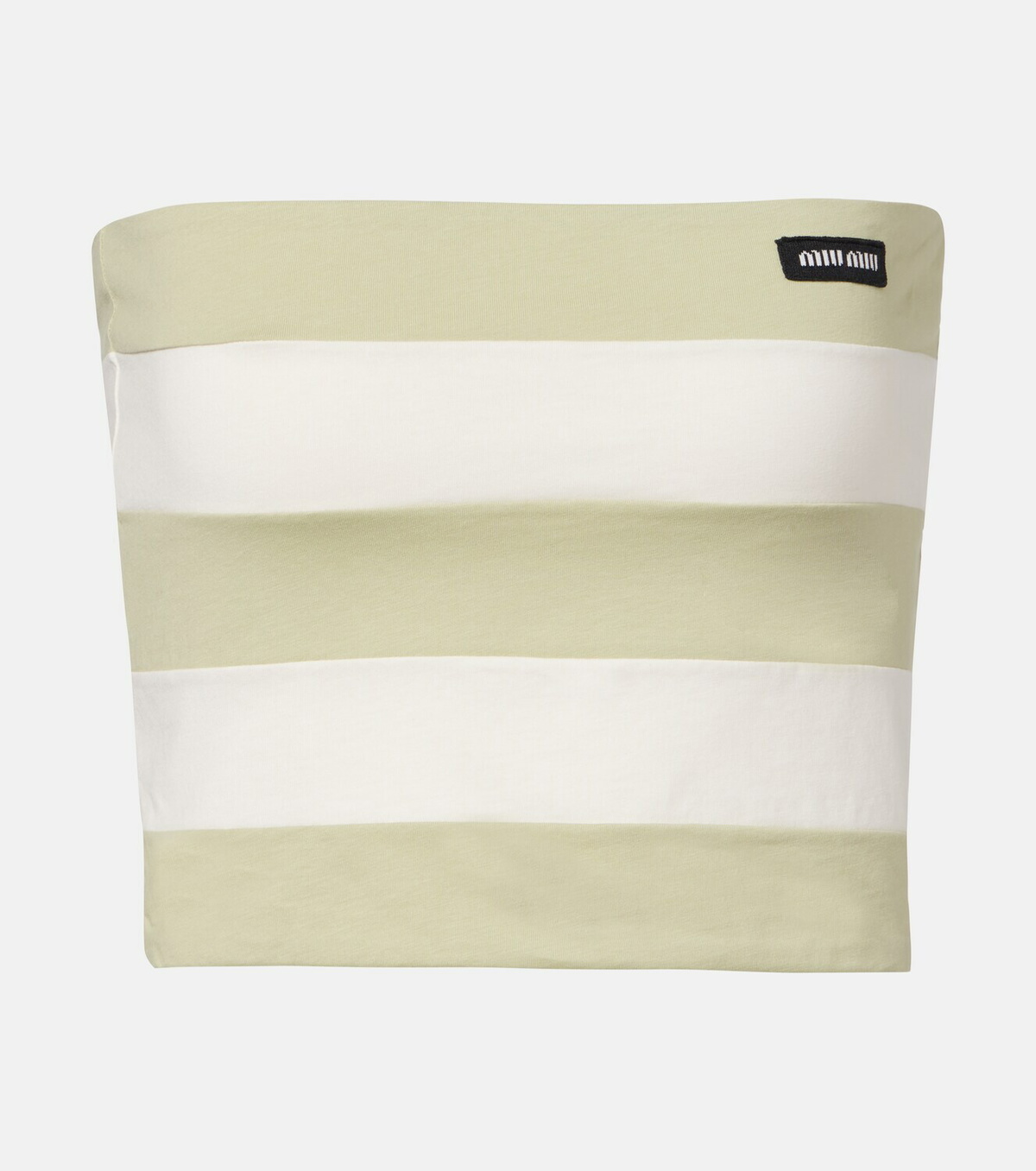Miu Miu Striped cotton jersey bandeau top