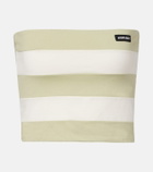 Miu Miu Striped cotton jersey bandeau top