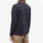 Norse Projects Men's Long Sleeve Holger Tab Series Reflective T-Shirt in Dark Navy