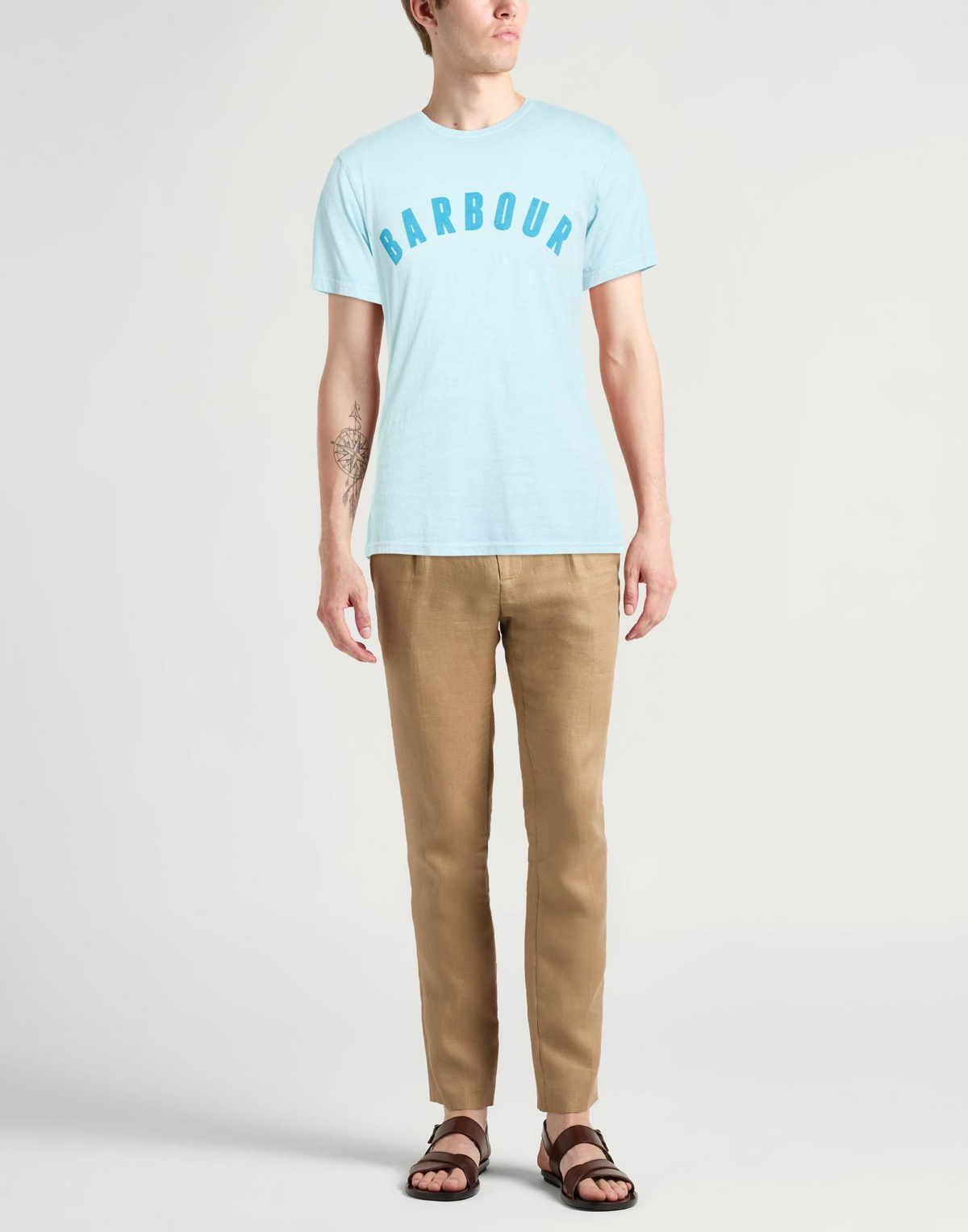 Barbour Mens T-shirt in Sky blue