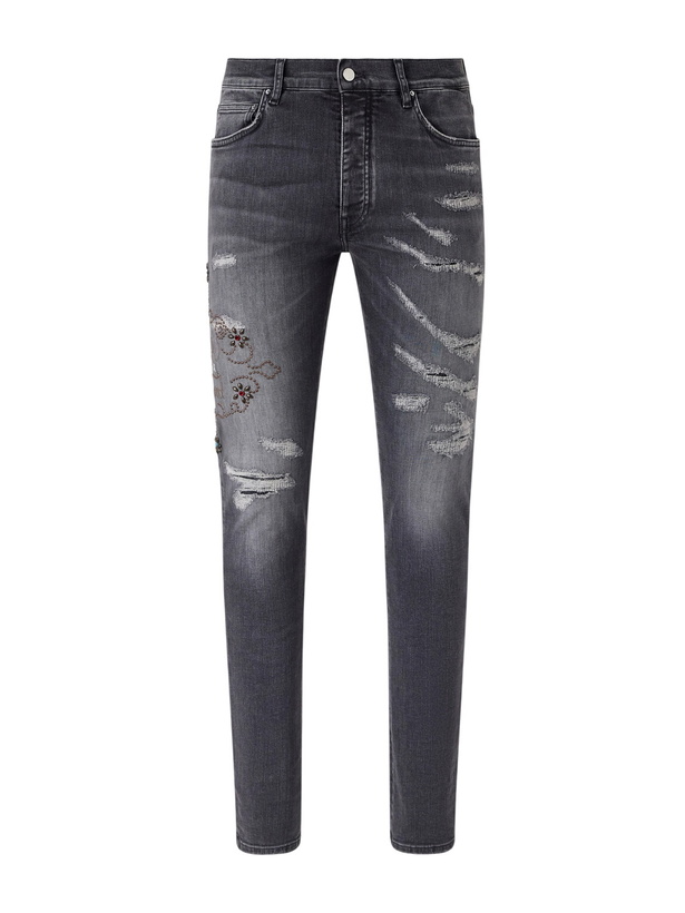 Photo: AMIRI - Hollywood Skinny-Fit Embellished Jeans - Black