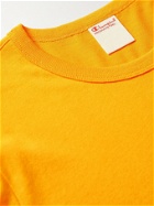 CHAMPION - Logo-Embroidered Cotton-Jersey T-Shirt - Yellow