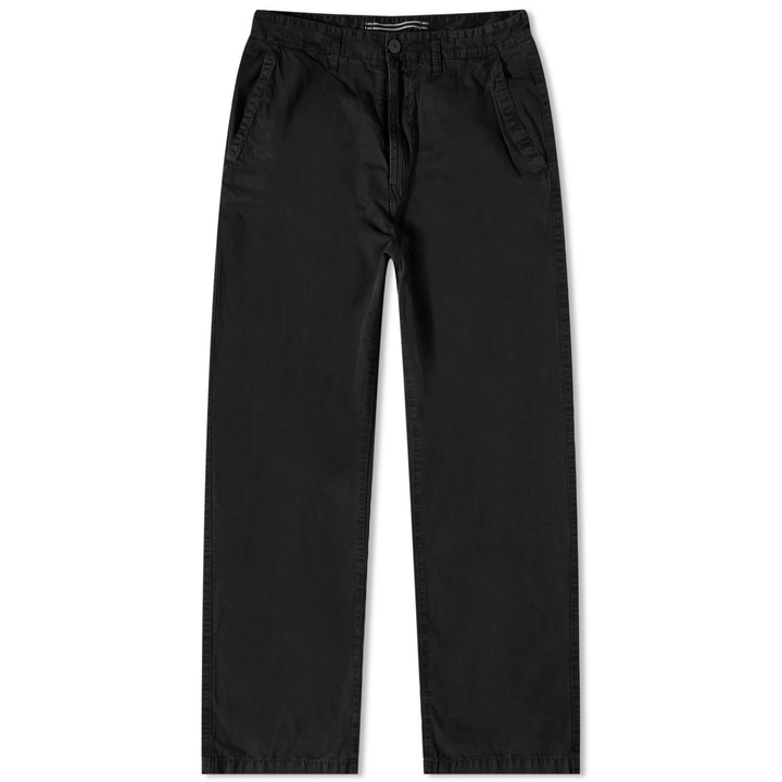 Photo: Stone Island Men's Brushed Cotton Canvas Chino in Black