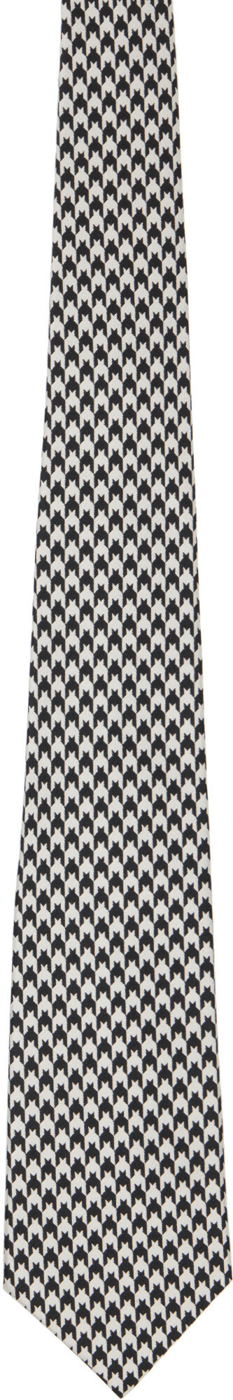 Comme des Garçons Homme Deux Black & White Large Pattern Tie
