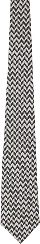 Photo: Comme des Garçons Homme Deux Black & White Large Pattern Tie