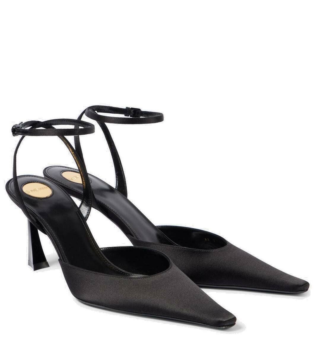 【関税&送料込】Saint Laurent Doville Satin Slingback Saint Laurent Aimée 75 satin slingback pumps Saint Laurent