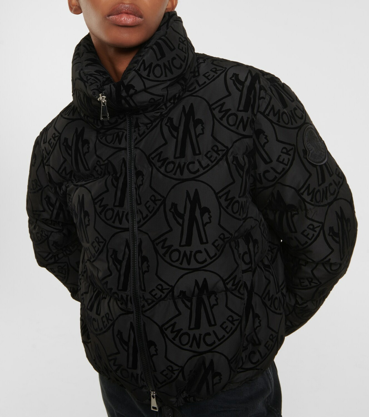 Moncler Merle logo printed down jacket Moncler