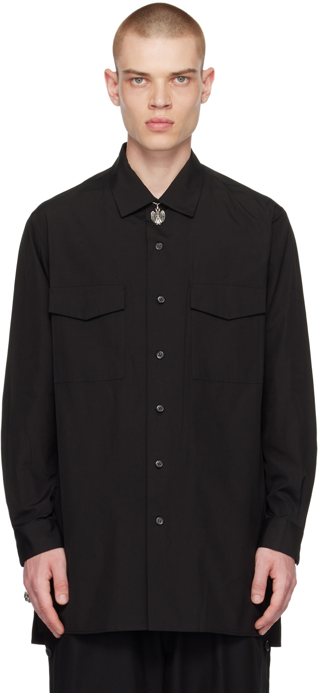 Yohji Yamamoto Black Flap Pocket Shirt Yohji Yamamoto