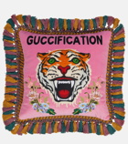 Gucci - Embroidered velvet cushion