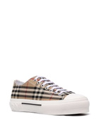 BURBERRY - Vintage Check Motif Cotton Sneakers