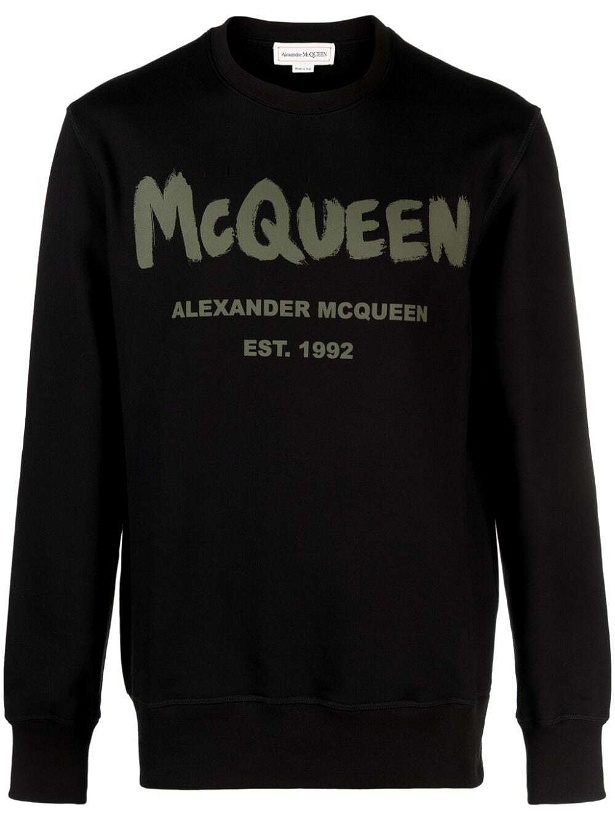 Photo: ALEXANDER MCQUEEN - Graffiti Organic Cotton Sweatshirt