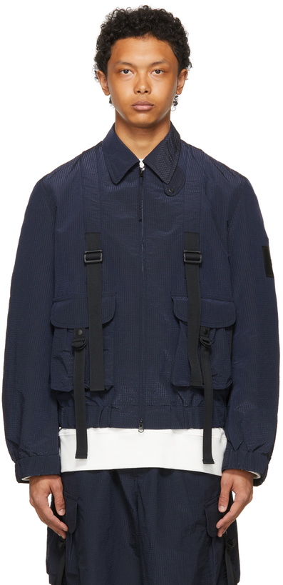 Photo: Y-3 Navy Seersucker CH2 Sporty Jacket