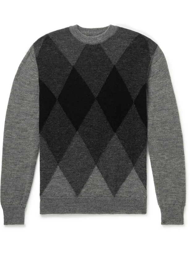 Photo: Kestin - Tarbert Argyle Wool Sweater - Gray