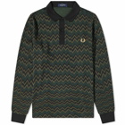 Fred Perry Authentic Men's Jacquard Polo Shirt in Night Green