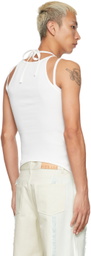 Dion Lee White Split Tie Tank