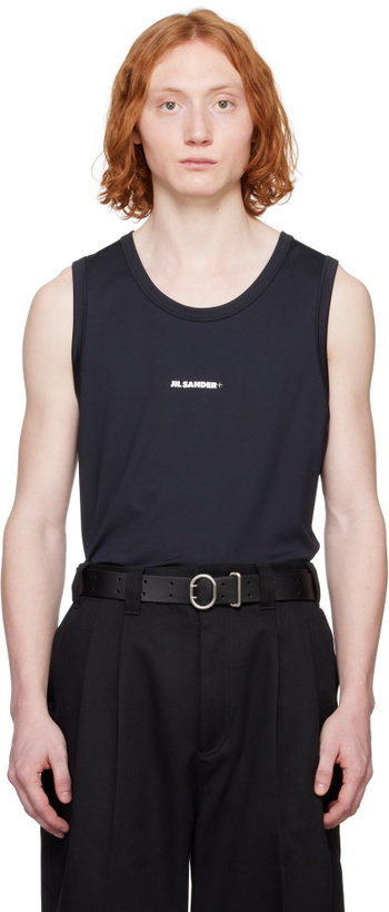 Photo: Jil Sander Black Active Jersey Tank Top
