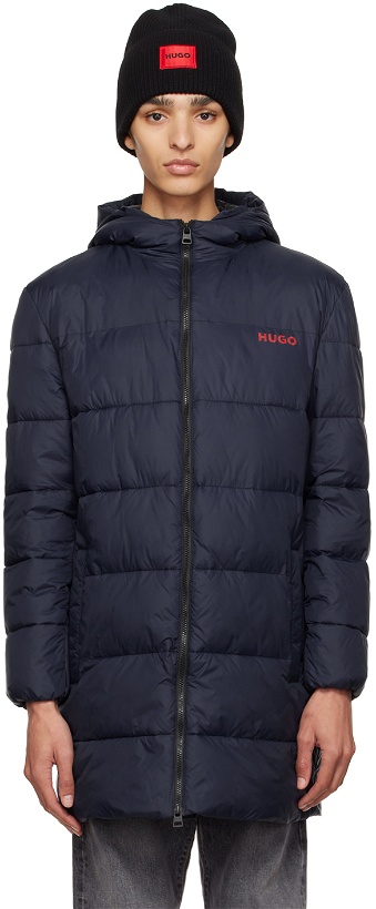 Photo: Hugo Navy Hooded Coat