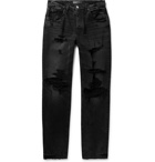 AMIRI - Distressed Stretch-Denim Jeans - Black