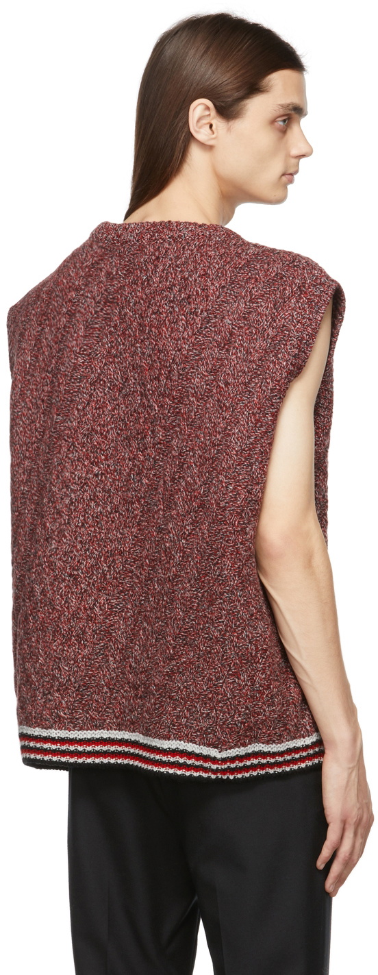 NOMA t.d. Red Cable Knit Twisted Vest