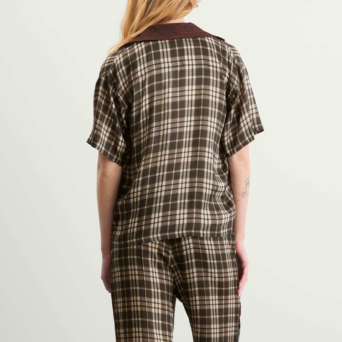 TOGA ARCHIVES Women's Printed Polo Top in Grey