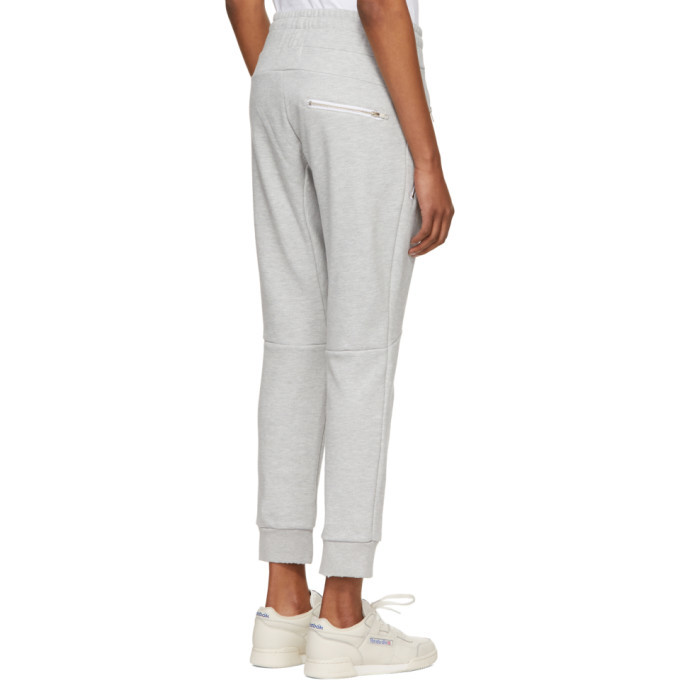 Baja East Grey Logo Moto Lounge Pants