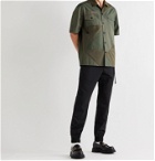 Sacai - Hank Willis Thomas Velvet-Trimmed Panelled Cotton Shirt - Green
