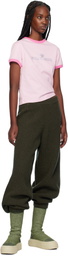 Sky High Farm Workwear Pink 'Farm Girl' Ringer T-shirt