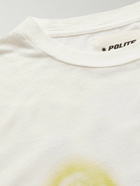 POLITE WORLDWIDE® - Abduction Printed Cotton-Jersey T-Shirt - White