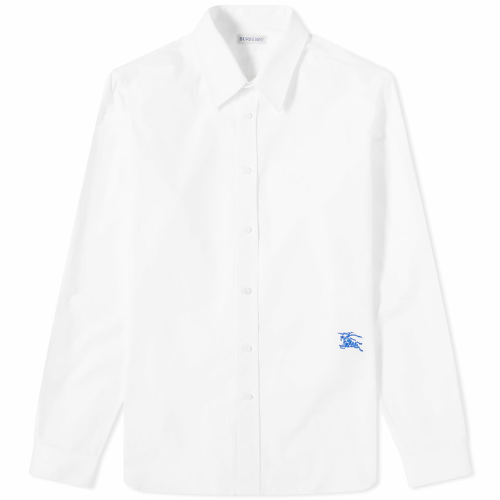 Photo: Burberry Men's EKD Logo Oxford Shirt in White