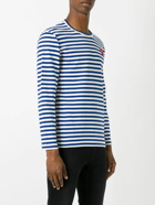 COMME DES GARCONS PLAY - Striped Logo T-shirt