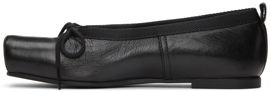 Comme des Garçons Comme des Garçons Leather Square Toe Ballerina Flats ...