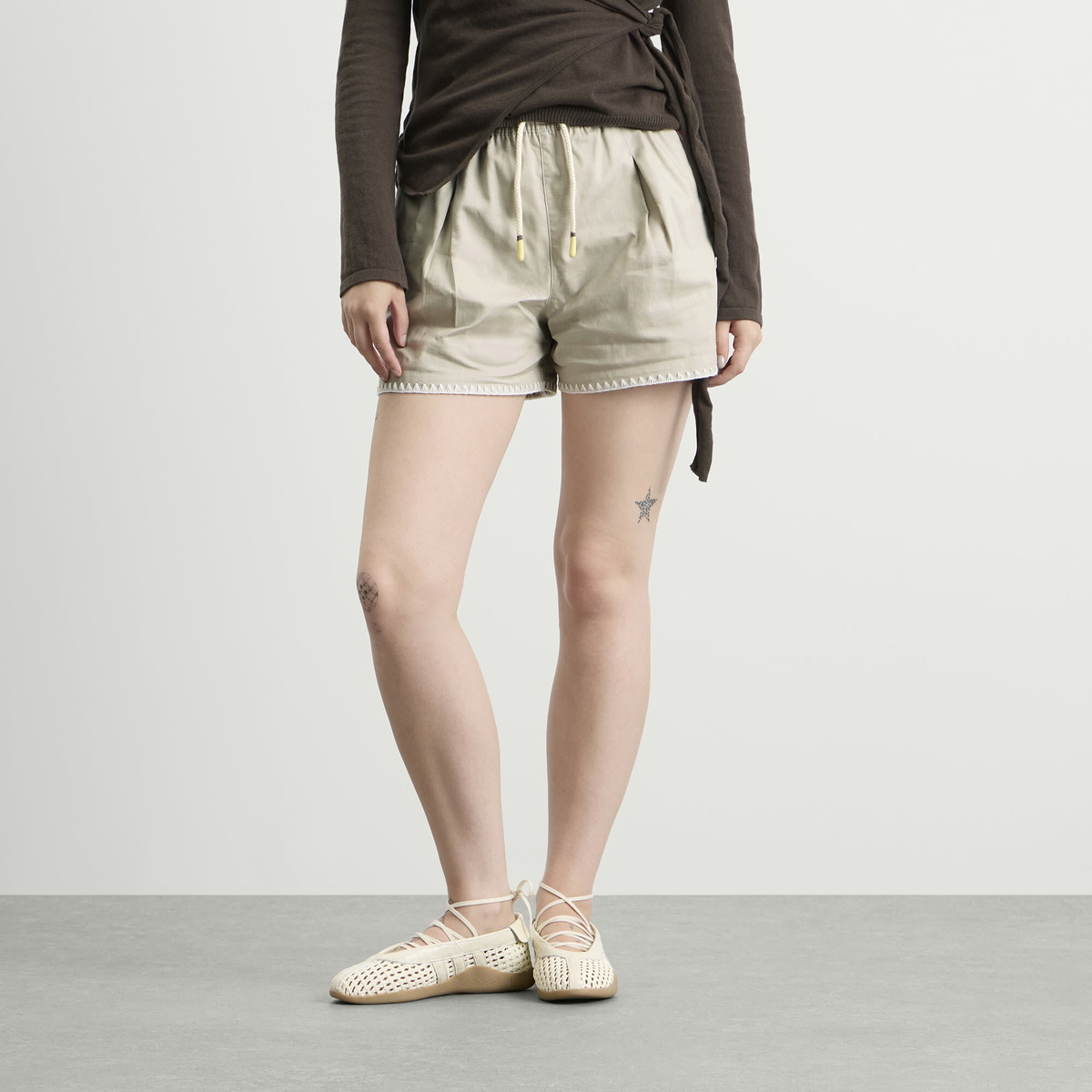Adidas Women's Wide Shorts in Wonder Alumina