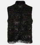Giambattista Valli Sequined bouclé vest