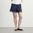 Adidas Women's Firebird Satin Lace Track Short in Night Indigo
