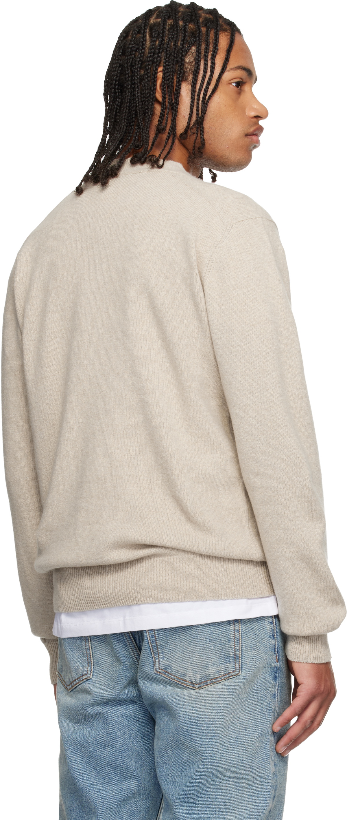 Balmain Beige Eco-Cashmere Cardigan
