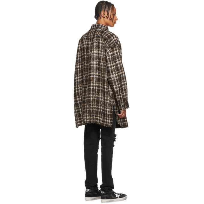 Faith Connexion Brown Tweed Overshirt Faith Connexion