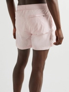 Onia - Straight-Leg Mid-Length Crinkled Swim Shorts - Pink