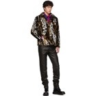 Neil Barrett Multicolor Leopard Faux-Fur Slim Jacket