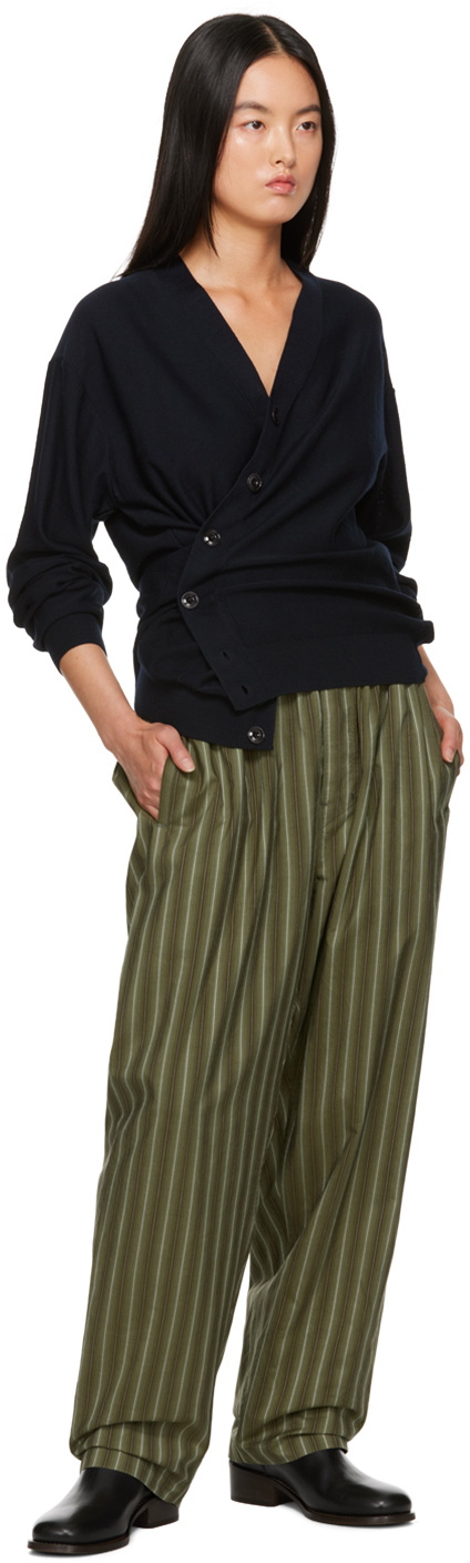 トップス lemaire twisted cardigan S LEMAIRE: Beige Scarf Twisted Cardigan | SSENSE