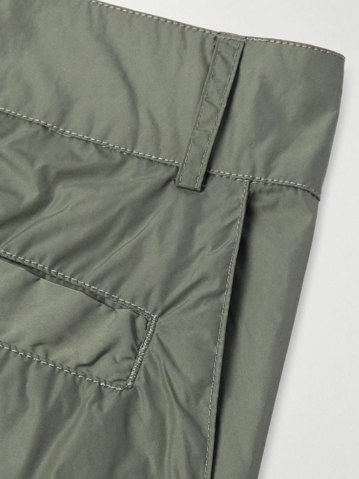 SAIF UD DEEN - Straight-Leg Panelled Shell Shorts - Gray