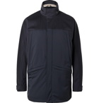 Loro Piana - Lanbrook Padded Storm System Shell-Trimmed Virgin Wool and Cashmere-Blend Jacket - Blue