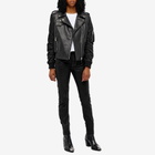 Dolce & Gabbana Women's Leather Biker Jacket in Black