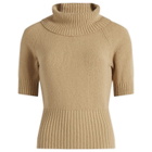 House Of Sunny Women's Courtney Towelling Roll Neck Top in Neutral