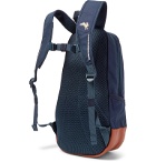 Tracksmith - Olmsted Leather-Trimmed Canvas Backpack - Blue