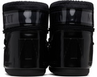 Moon Boot Black Icon Low Glance Satin Boots