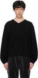 Camiel Fortgens Black Frankenstein V-Neck Sweater