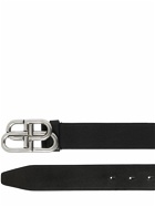BALENCIAGA - 3.5cm Bb Buckle Leather Belt