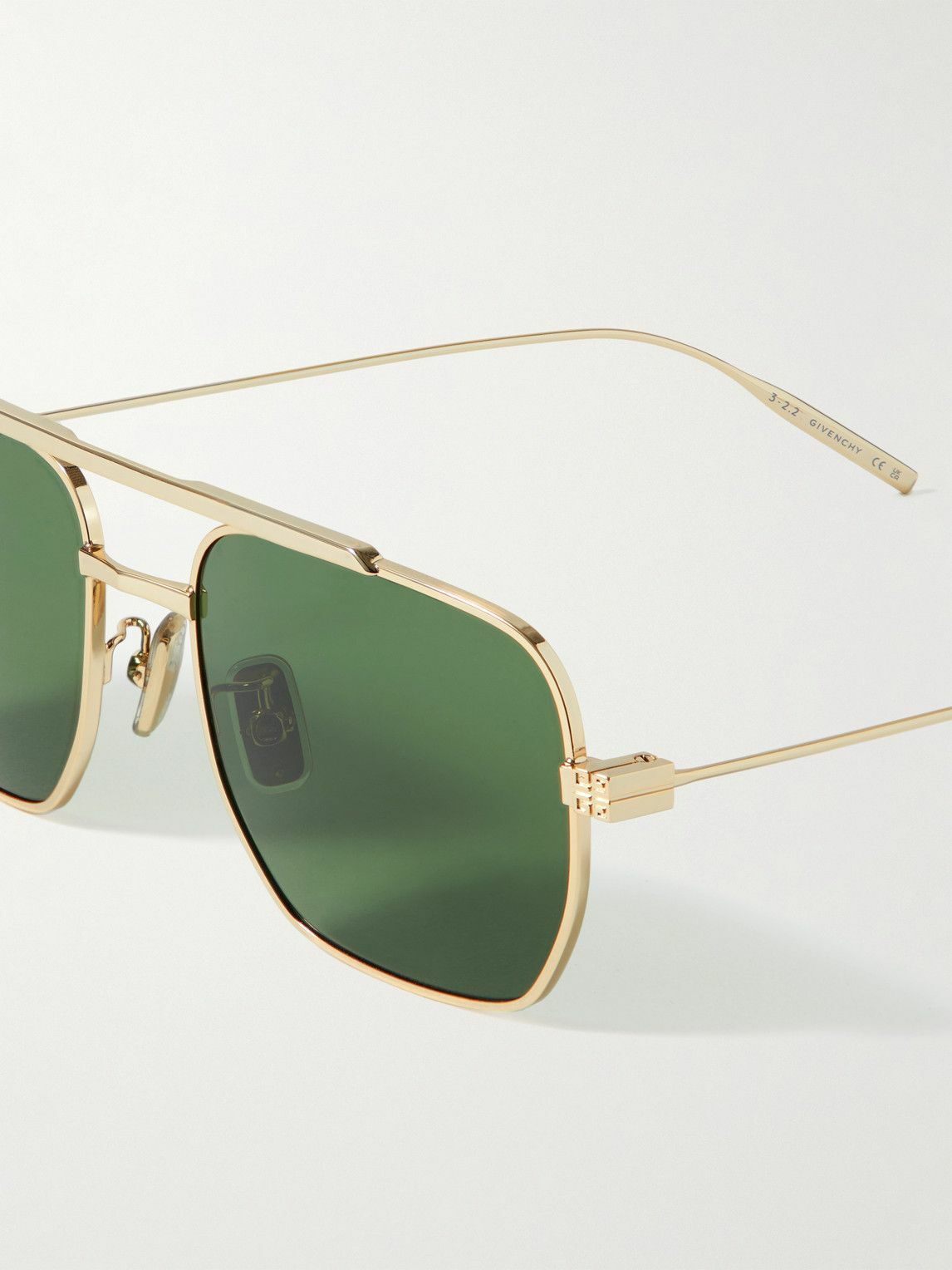 Givenchy GV Speed Aviator Style Gold Tone Sunglasses