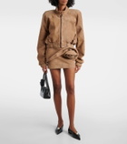 Magda Butrym Cropped suede bomber jacket