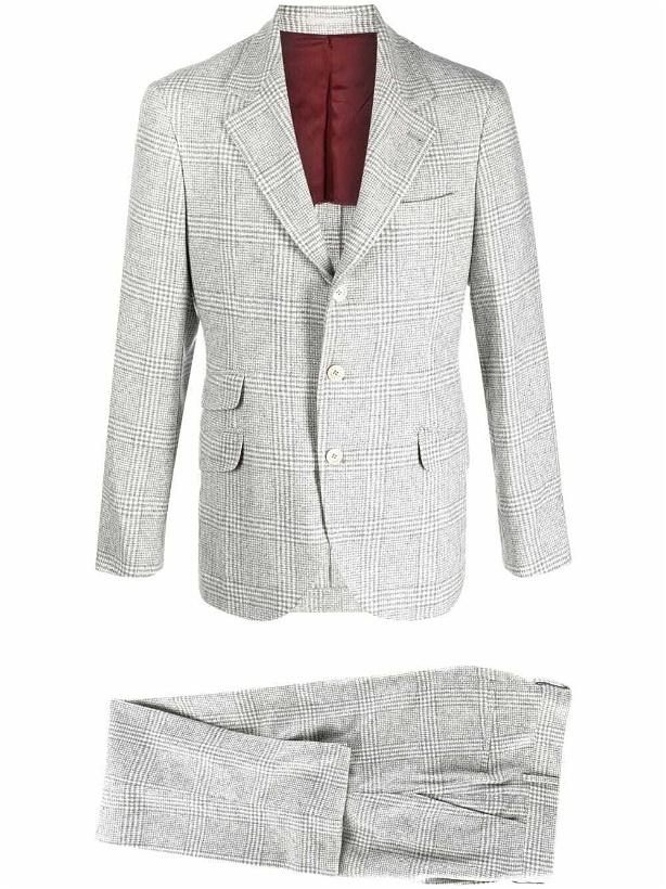 Photo: BRUNELLO CUCINELLI - Single-breasted Checked Suit